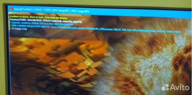 Видеокарта RTX 3060Ti MSI ventus 2X 8G OC V1 LHR