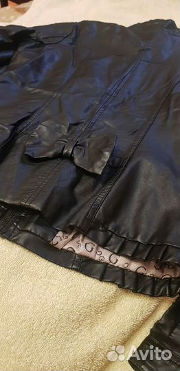 Hongye Куртка кожаная на девочку возраст 7-8 лет