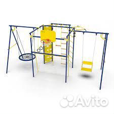 Уличный детский комплекс с футбольными воротами