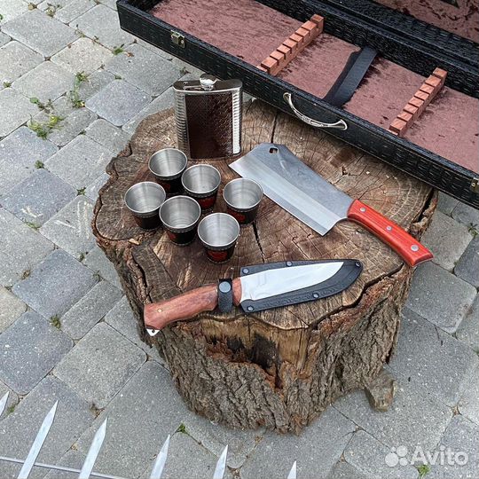 Подарочный шашлычный набор для пикника опт/роз