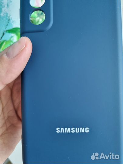 Чехол на samsung s21fe синий