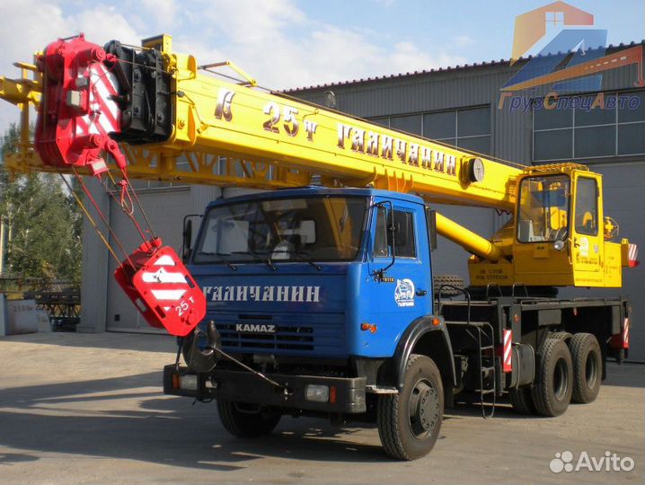 Аренда и услуги автокрана, 25 т, 33 м, с гуськом 8.2 м