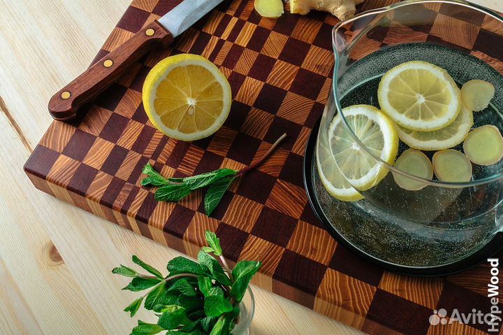 Торцевая разделочная доска с 3D эффектом