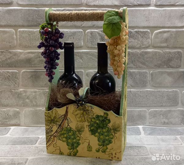 Корзина для двух бутылок вина, шампанского