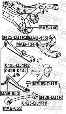 Болт с эксцентриком mitsubishi eclipse DK2/4A 2