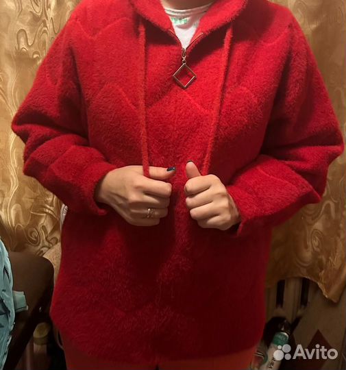 Кардиган из Ангорки на замочке