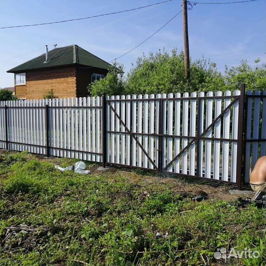Заборы, ворота откатные, распашные, калитки