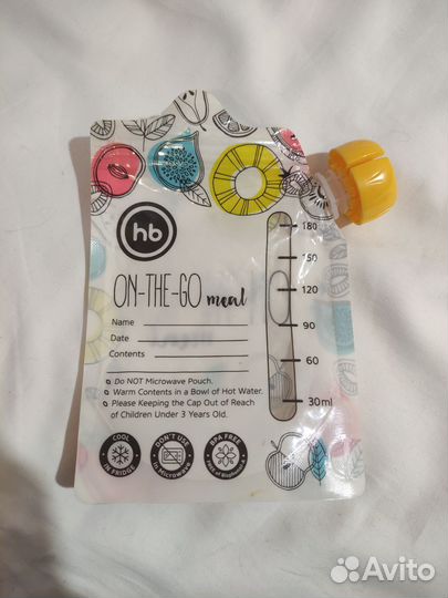 Пауч пакет для пюре, контейнер для перекуса