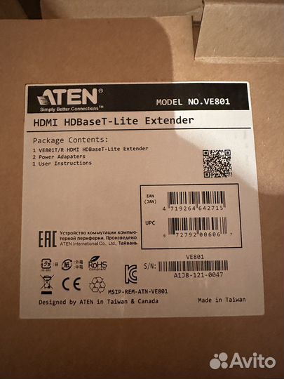 Видеоудлинитель Hdmi hdbaset-lite extender