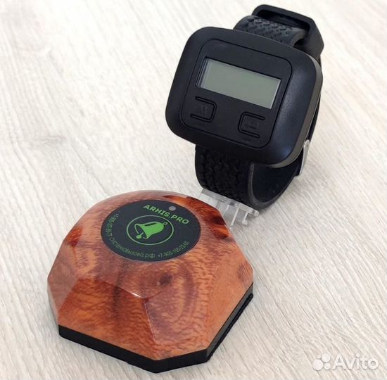 Кнопка вызова официанта Бургер и часы Эконом