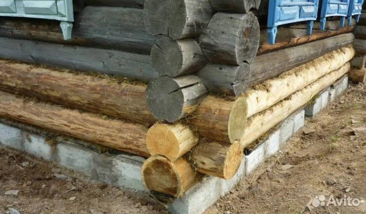 Замена венцов, лаг, подъем дома