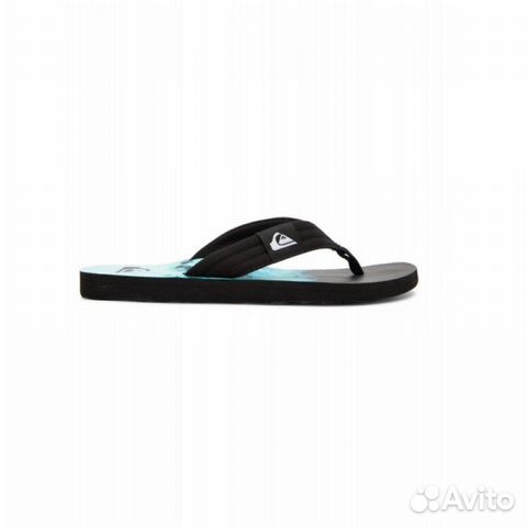 Шлепанцы quiksilver layback BLK/GRN/blue