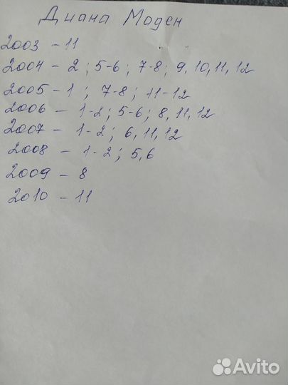 Журналы Диана Моден