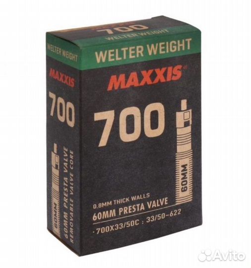 Камера 700х33/50c Maxxis Welter Weight велониппель