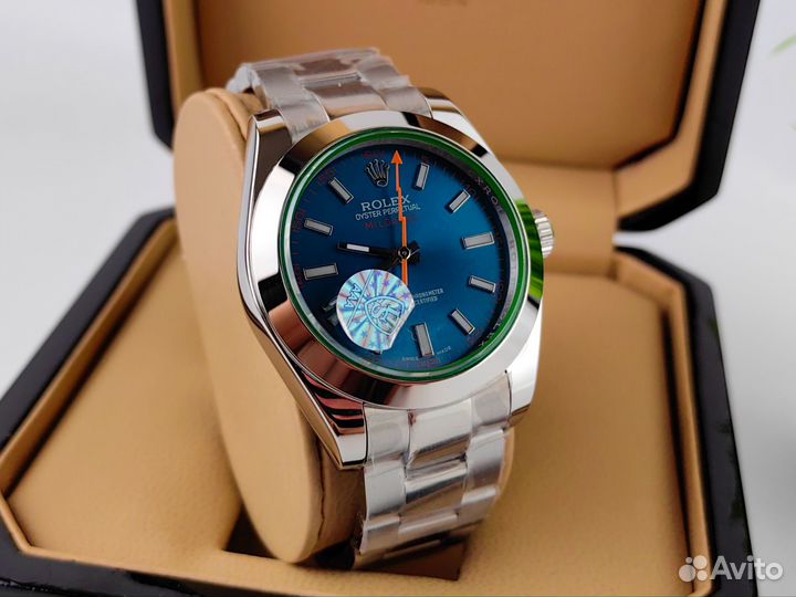 Мужские часы Rolex milgauss premium mint green