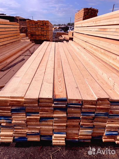 Доска обрезная 25х100х6000мм 1 сорт ГОСТ