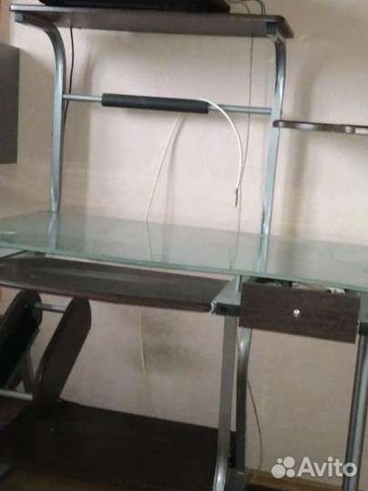 Компьютерный стол стеклянный бу
