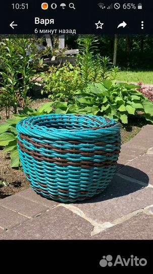 Плетеные кашпо