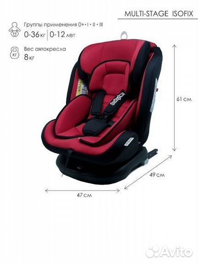 Автокресло Babyton multi stage isofix ruby