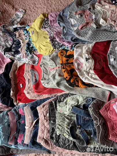 Пакет одежды на девочку от 80 +