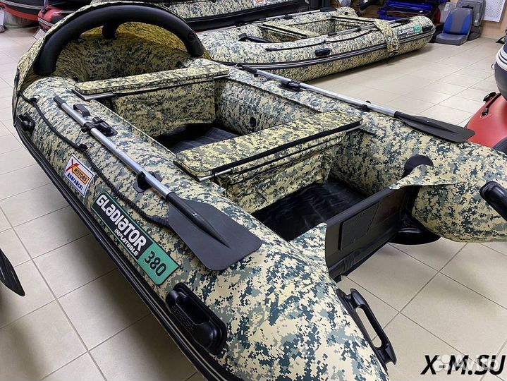 Надувная лодка gladiator E380 AIR С нднд камуфляж