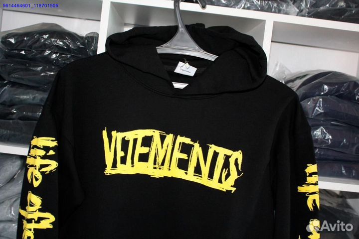 Худи Vetements oversize black (Арт.74962)