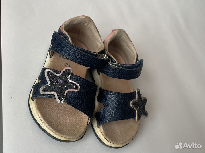 Сандали для девочки 21 размер кожаные