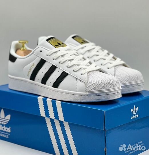 Симпатичные кроссовки Adidas Superstar White