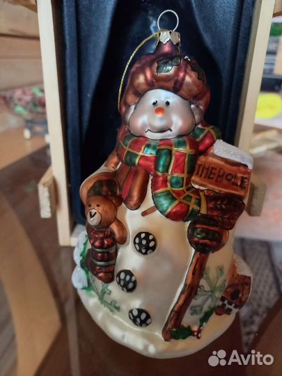 Ёлочная игрушка Снеговик новая большая
