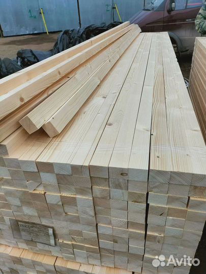 Брусок строительный за м2 25 мм 50 мм 3000 мм, 1С