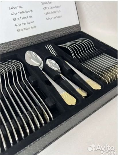Набор столовых приборов на 12 персон, новый