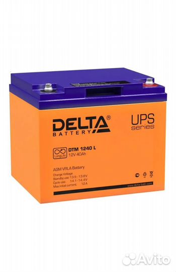 Аккумуляторная батарея Delta DTM 1240 L