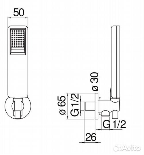 Душевая лейка Nobili Rubinetterie AD146/49CR со ш