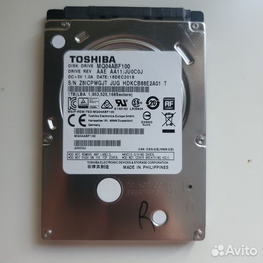 Жесткий диск для Hdd 2.5 1tb toshiba