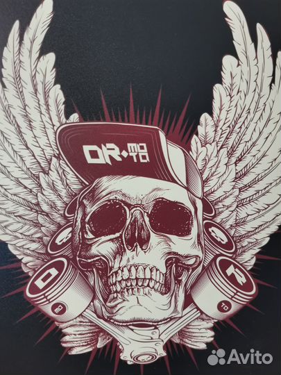 Декор на стену табличка металлическая Moto