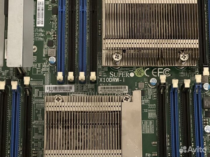 Шасси сервера Supermicro 1U на X10DRW-i без CPU