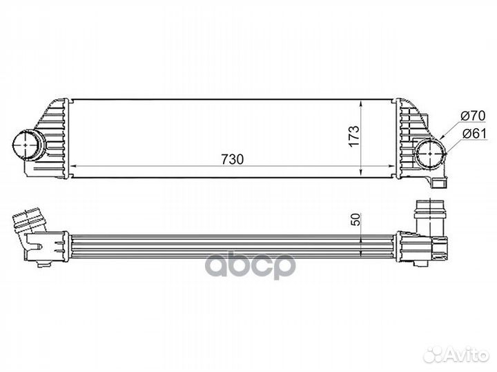 Интеркулер renault master /opel movano/nissan