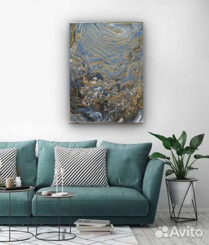 Картина fluidart акрил холст 30x40 на подрамнике