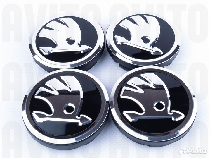 Колпачки литых дисков Skoda (Комплект из 4 шт)