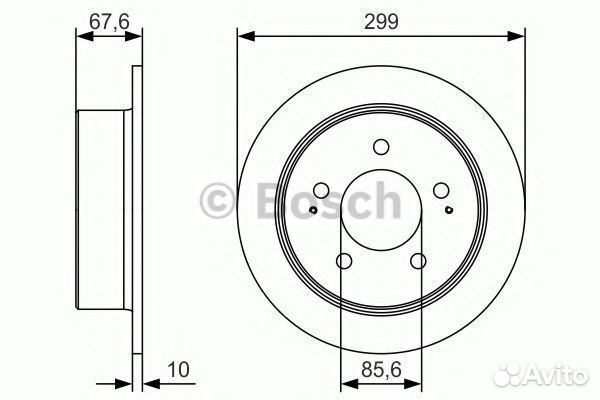 Тормозной диск 0986479U21 bosch