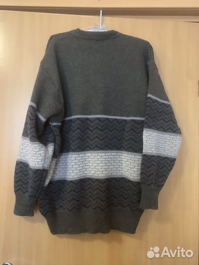 Винтажный свитер 90-е шерсть оверсайз 44-50