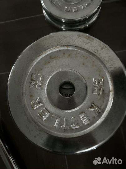 Гриф с блинами