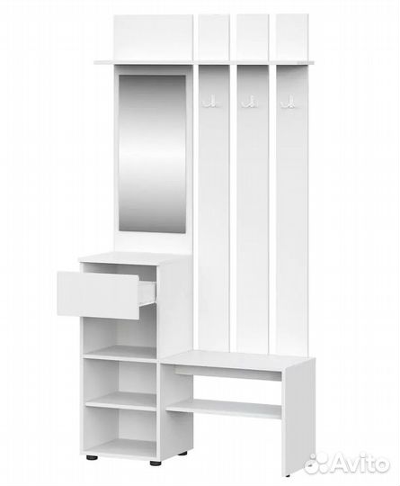 Прихожая с зеркалом белая новая