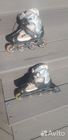 Роликовые коньки + защита (детские раздвижные)