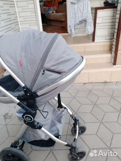 Коляска luxmom 2 в 1серый