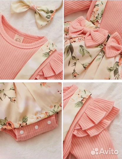 Платье боди для девочки от 9-12 м