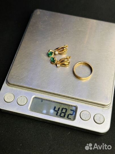 Золотой комплект бриллианты 2,8мм
