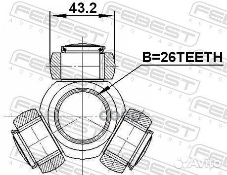 Трипоид 26x43.2 2716-S80T Febest