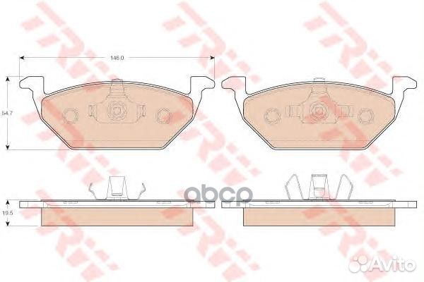 Колодки тормозные передние GDB1984 TRW