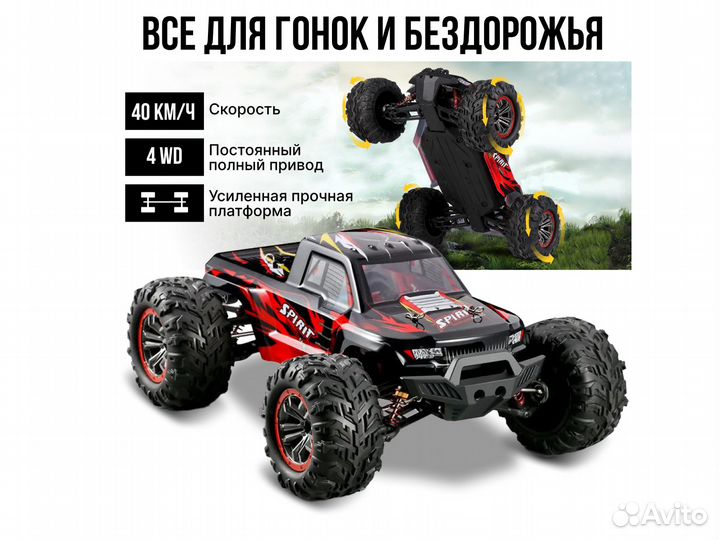 Радиоуправляемая машинка монстр,1:10, 40км/ч, 4WD